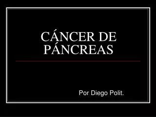 c ncer de p ncreas