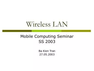 Wireless LAN