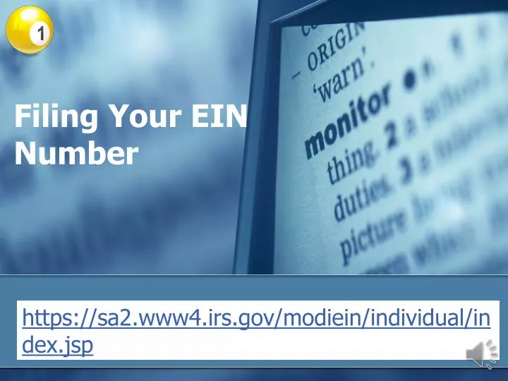 filing your ein number