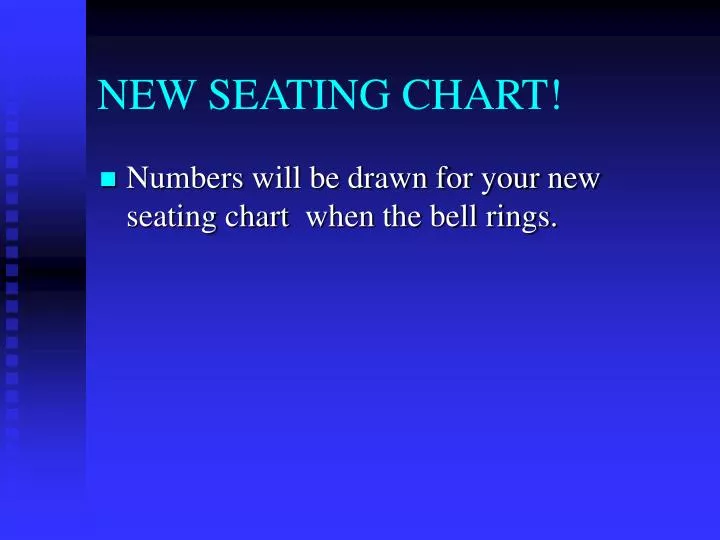 new seating chart