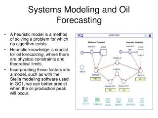 Systems Modeling and Oil Forecasting