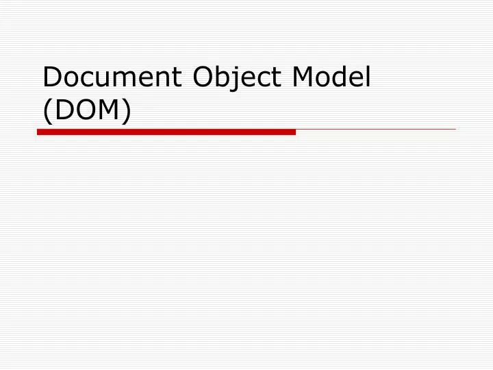 document object model dom