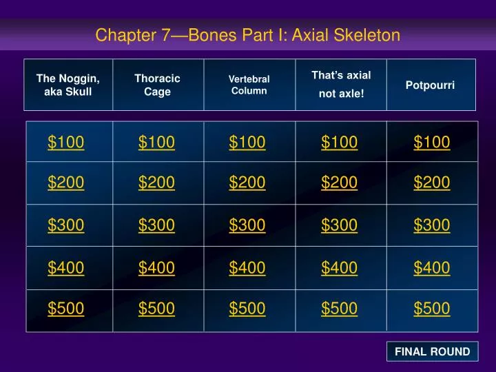 chapter 7 bones part i axial skeleton