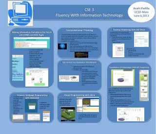 CSE 3 Fluency With Information Technology