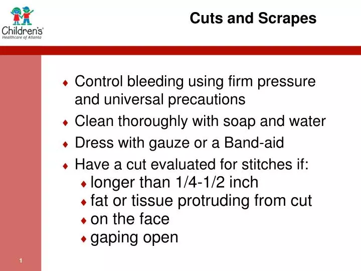 cuts and scrapes