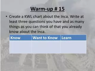 Warm-up # 15