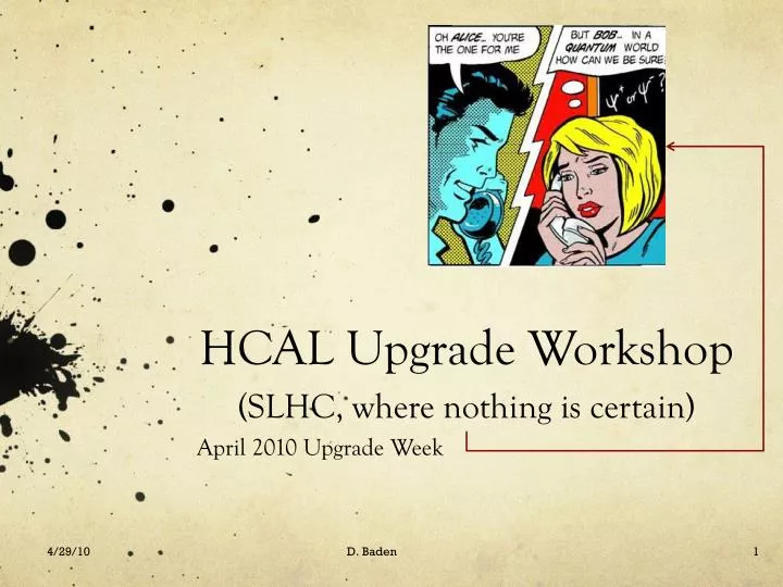 hcal upgrade workshop slhc where nothing is certain