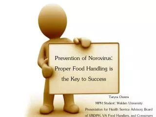 Prevention of Norovirus: Proper Food Handling is the Key to Success