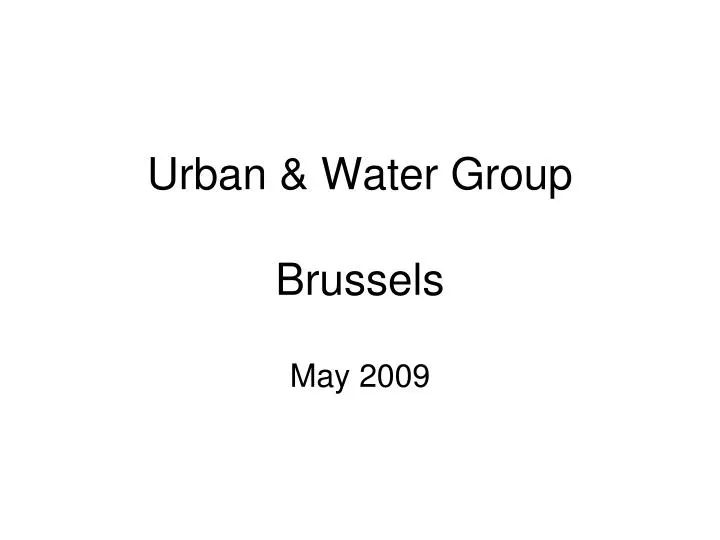 urban water group brussels