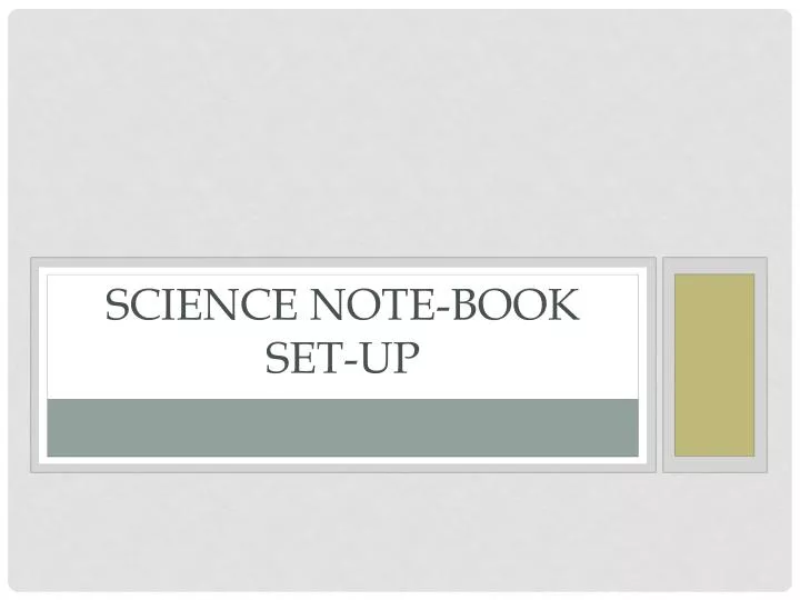 science note book set up