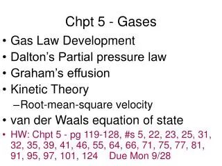 Chpt 5 - Gases