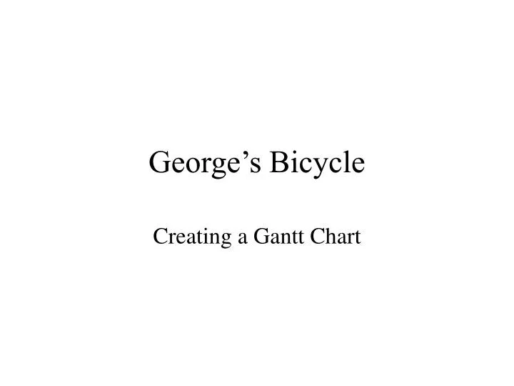 george s bicycle