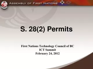 S. 28(2) Permits