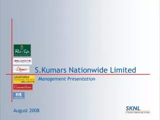 S.Kumars Nationwide Limited