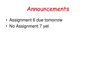 Announcements