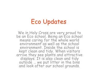 Eco Updates