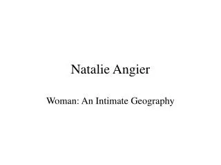 Natalie Angier