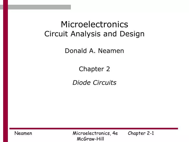microelectronics circuit analysis and design
