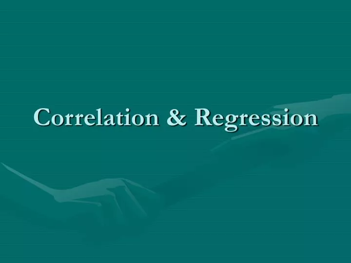 correlation regression