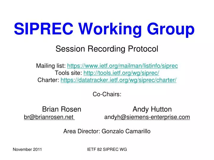 siprec working group