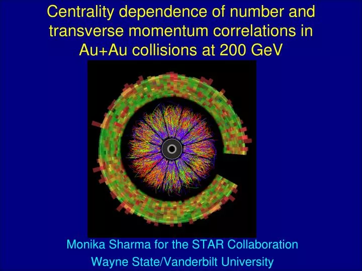 centrality dependence of number and transverse momentum correlations in au au collisions at 200 gev