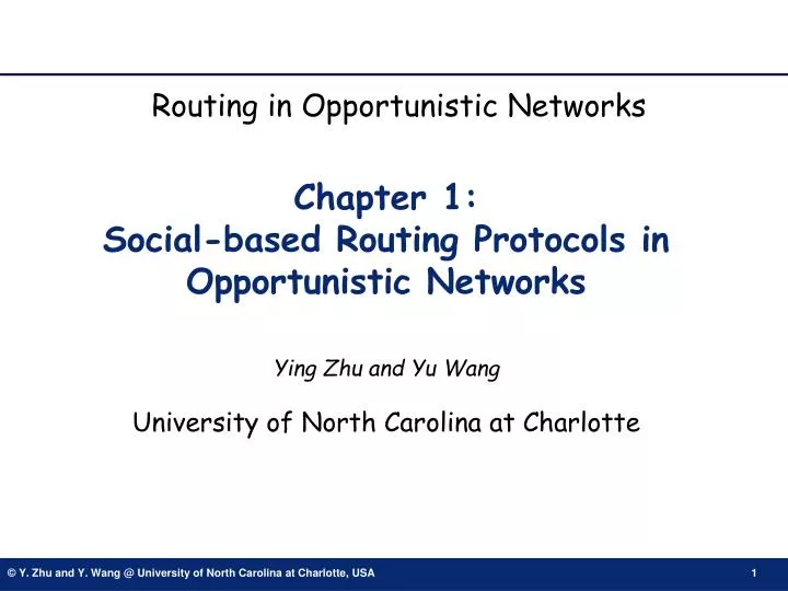 chapter 1 social based routing protocols in opportunistic networks