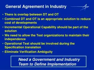 General Agreement in Industry