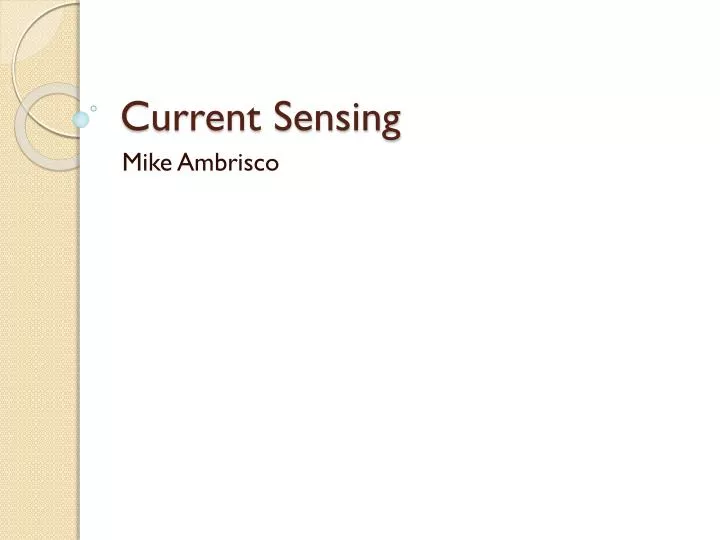 current sensing