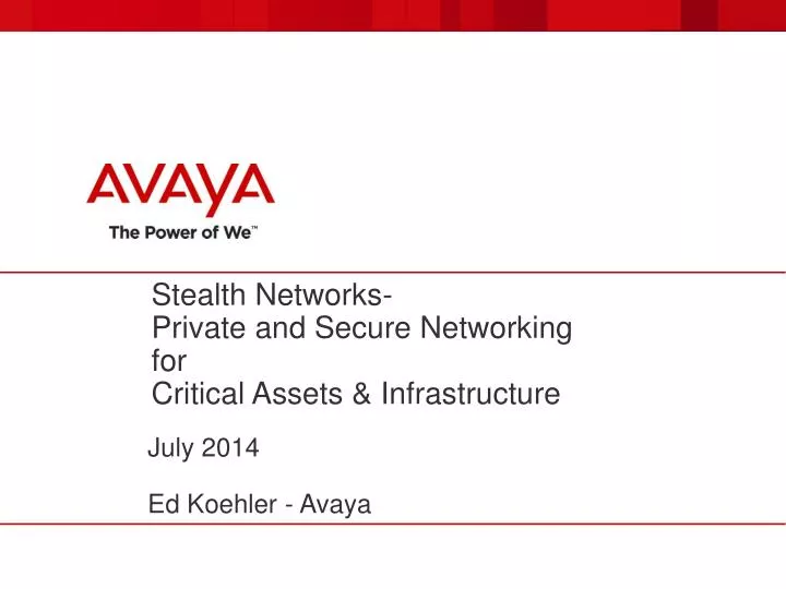 stealth networks private and secure networking for critical assets infrastructure