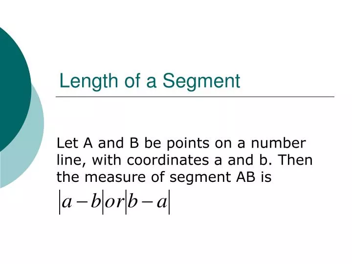 length of a segment