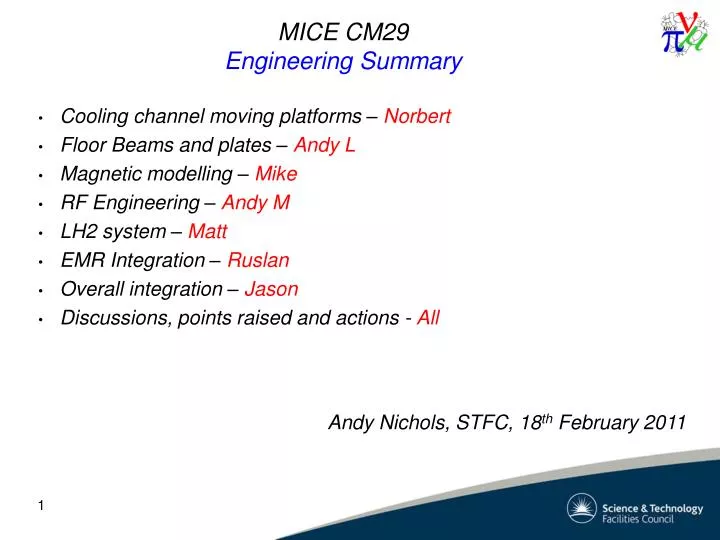 mice cm29 engineering summary