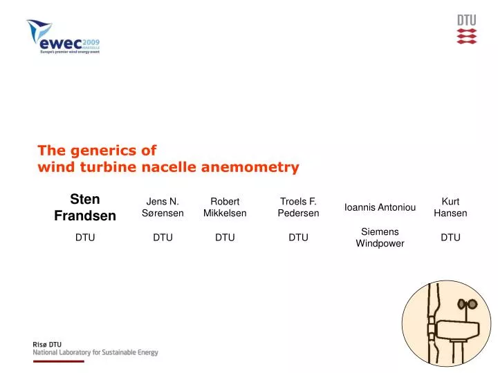 the generics of wind turbine nacelle anemometry