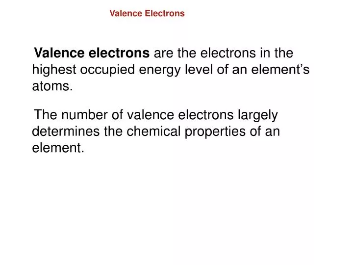 valence electrons