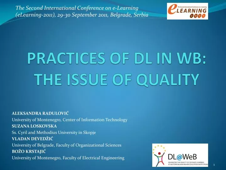 practices of dl in wb the issue of quality