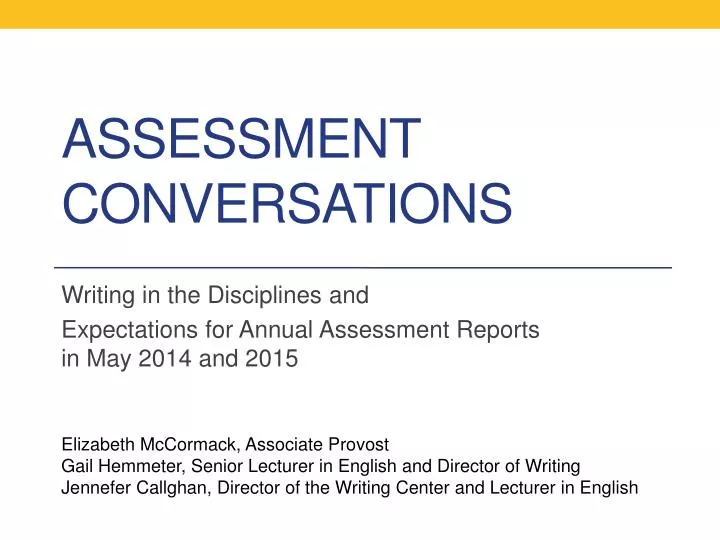 assessment conversations