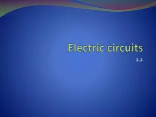 Electric circuits