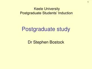 Postgraduate study