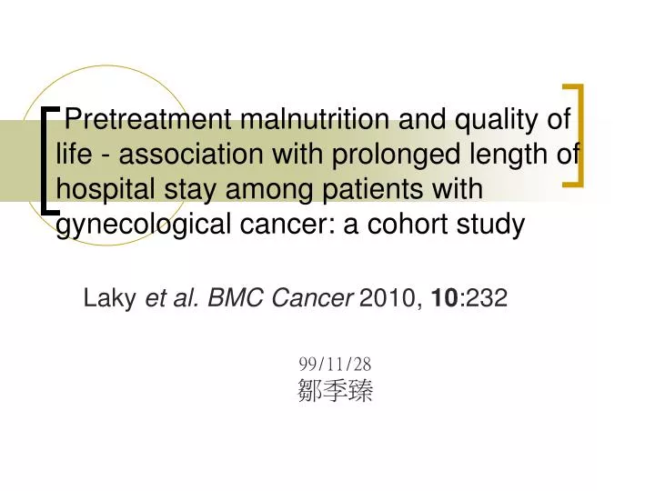laky et al bmc cancer 2010 10 232