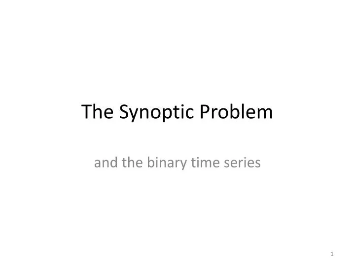 the synoptic problem