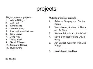 projects