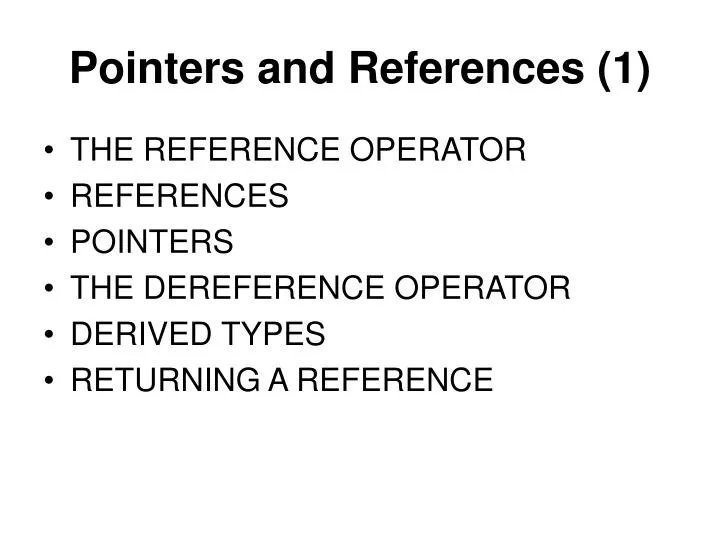pointers and references 1