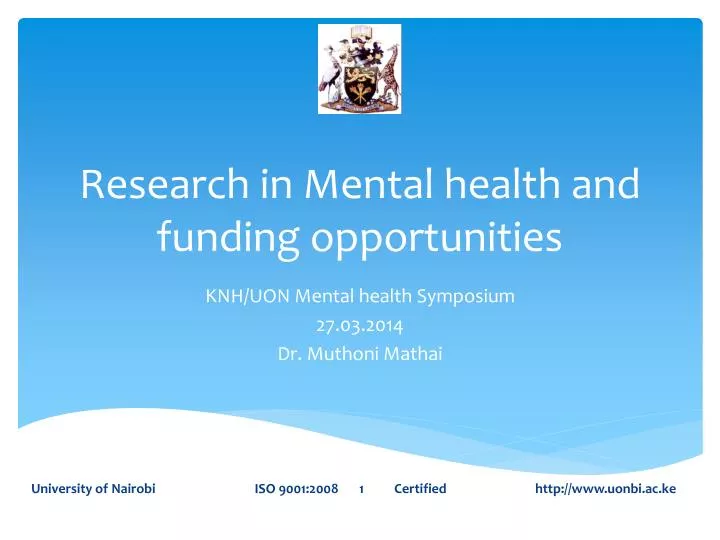 research in mental health and funding opportunities