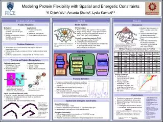 Modeling Protein Flexibility with Spatial and Energetic Constraints