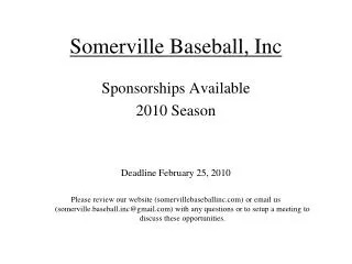 Somerville Baseball, Inc