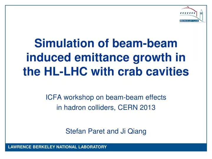 simulation of beam beam induced emittance growth in the hl lhc with crab cavities