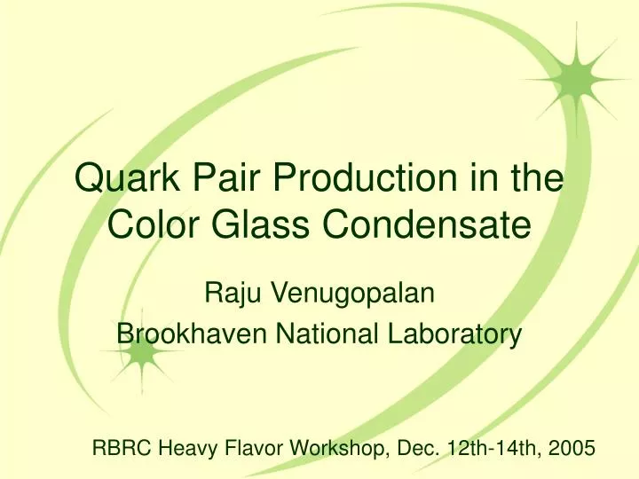 quark pair production in the color glass condensate