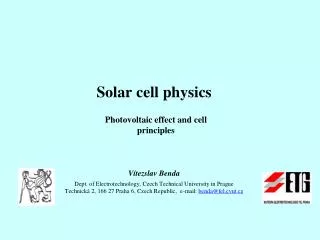 Photovoltaic effect and cell principles