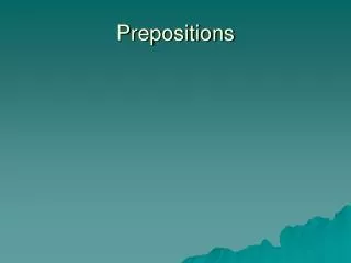 Prepositions