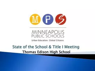 State of the School &amp; Title I Meeting