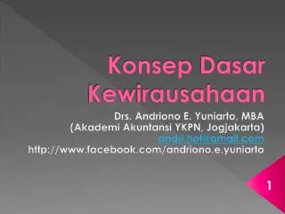 konsep dasar kewirausahaan